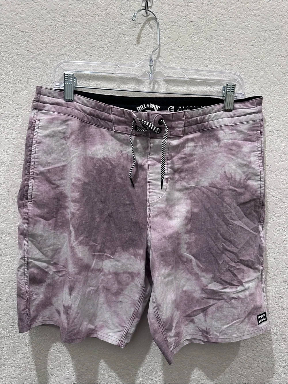 Billabong All Day Lo Tides Recycler Tie Dye Board Shorts Mens 32 Purple White